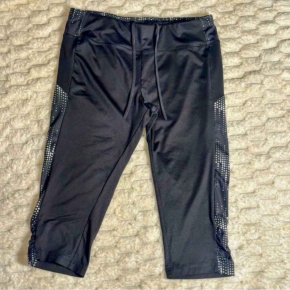 Women’s Athletic Works Black Leggings with Sparkle Trim